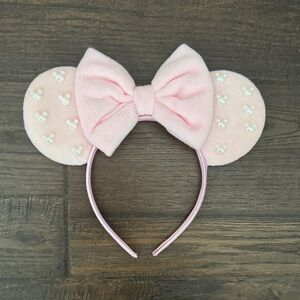 Pink Bow Mouse Ear Headband